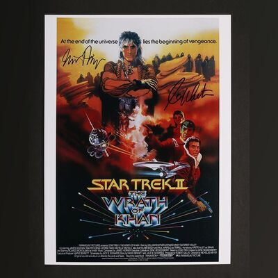 Lot #354 - STAR TREK II: THE WRATH OF KHAN (1982) - William Shatner and Nicholas Meyer Autographed Poster