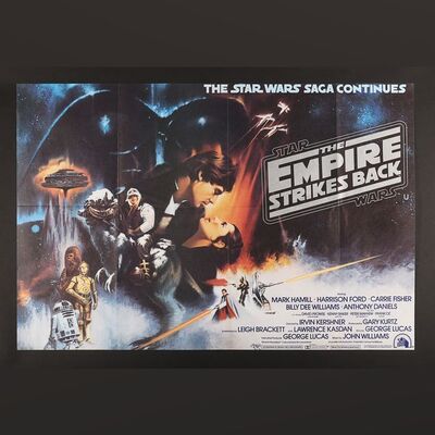 Lot #377 - STAR WARS: THE EMPIRE STRIKES BACK (1980) - "Gone with the Wind" Style A UK Quad, 1980