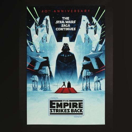 Lot #391 - STAR WARS: THE EMPIRE STRIKES BACK (1980) - 40th Anniversary Bottleneck Gallery and Vice Press Timed Edition Print by Matt Ferguson, 2020