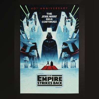 Lot #391 - STAR WARS: THE EMPIRE STRIKES BACK (1980) - 40th Anniversary Bottleneck Gallery and Vice Press Timed Edition Print by Matt Ferguson, 2020