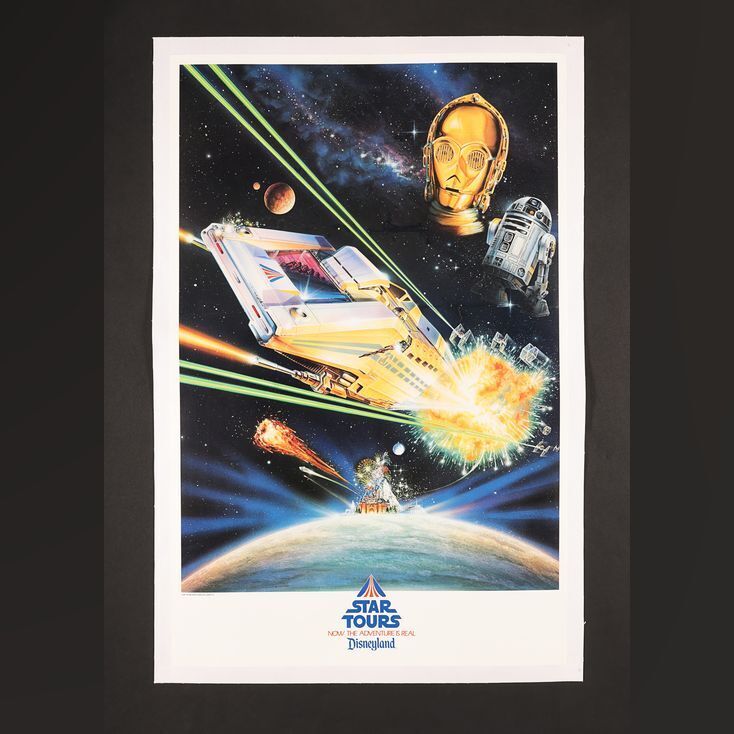 Lot #405 - STAR WARS: STAR TOURS (1987) - Star Tours Disneyland Poster ...