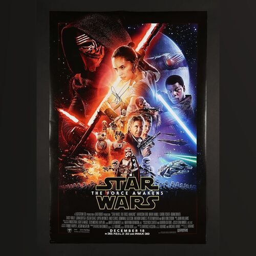Lot #409 - STAR WARS: THE FORCE AWAKENS (2015) - J. J. Abrams Autographed One-Sheet, 2015