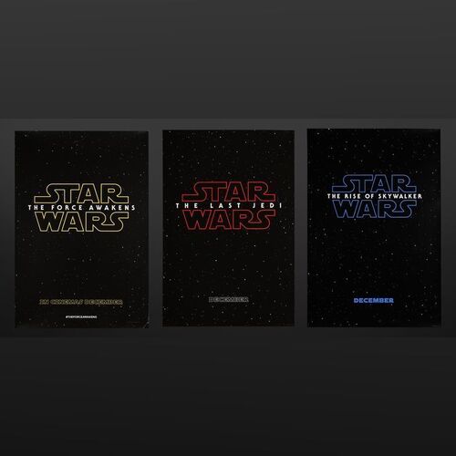 Lot #411 - STAR WARS: SEQUEL TRILOGY (2015-2019) - Three Advance One-Sheets, 2015-2019