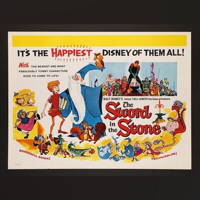 Lot #419 - THE SWORD IN THE STONE (1963) - UK Quad, 1976