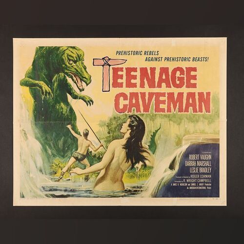 Lot #420 - TEENAGE CAVEMAN (1958) - US Half Sheet, 1958
