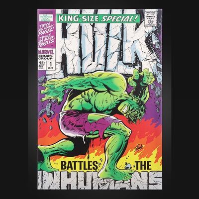 Lot #426 - THE INCREDIBLE HULK COMIC COVER (2013) - Limited Edition Print Autographed by Stan Lee, 2013