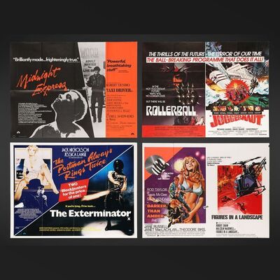 Lot #440 - VARIOUS PRODUCTIONS - Four Double-Bill UK Quads, 1970 - 1981
