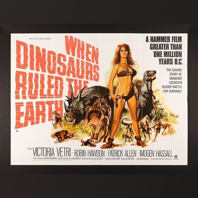 Lot #447 - WHEN DINOSAURS RULED THE EARTH (1970) - UK Quad, 1970