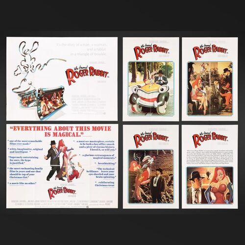 Lot #449 - WHO FRAMED ROGER RABBIT (1988) - Two UK Quads and Set of Four Double-Crowns, 1988