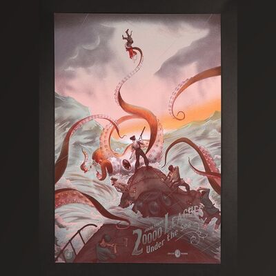 Lot #460 - 20,000 LEAGUES UNDER THE SEA (NOVEL), 1872 - Hand-Numbered Limited Edition Regular Print by Jonathan Burton, 2014