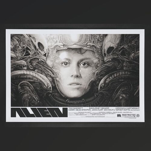 Lot #465 - ALIEN (1979) - Hand-Numbered Limited Edition Regular Bottleneck Gallery Print by Gabz, 2019