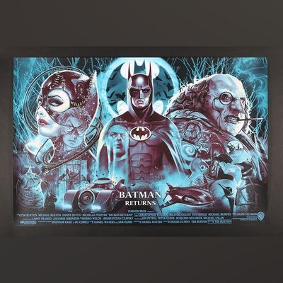 Lot #476 - BATMAN RETURNS (1992) - Hand-Numbered Limited Edition Private Commission Print by Leonardo Paciarotti Di Maggio, 2022