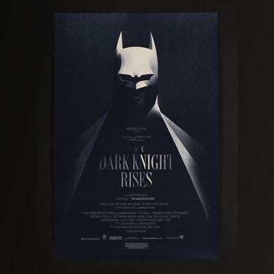 Lot #481 - THE DARK KNIGHT RISES (2012) - Hand-Numbered Timed Edition Mondo Print by Olly Moss, 2012