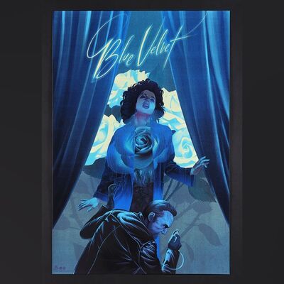 Lot #487 - BLUE VELVET (1986) - Hand-Numbered Limited Edition Variant Print by Kevin Tong, 2019
