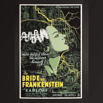 Lot #489 - THE BRIDE OF FRANKENSTEIN (1935) - Hand-Numbered Limited Edition Variant Print by Francesco Francavilla, 2020