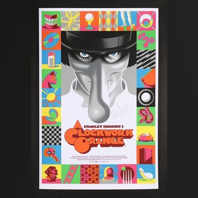 Lot #491 - CLOCKWORK ORANGE A, (1971) - Malcolm McDowell Autographed La Boca Limited Edition Screen Print, 2022