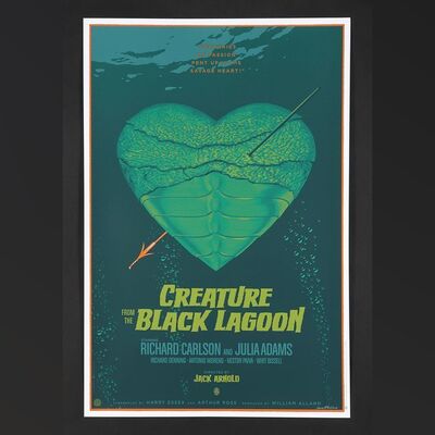 Lot #492 - THE CREATURE FROM THE BLACK LAGOON (1954) - Signed and Hand-Numbered Limited Edition Mondo Print by Laurent Durieux, 2014