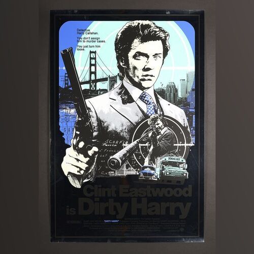 Lot #494 - DIRTY HARRY (1971) - Hand-Numbered Limited Edition Mad Duck Foil Variant Print by James Rheem Davis, 2022