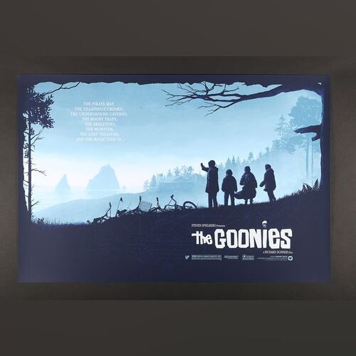 Lot #508 - THE GOONIES (1985) - Hand-Numbered Vice Press and Bottleneck Gallery Timed Edition Regular Print by by Florey and Matt Ferguson, 2019
