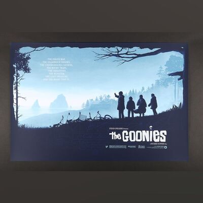 Lot #508 - THE GOONIES (1985) - Hand-Numbered Vice Press and Bottleneck Gallery Timed Edition Regular Print by by Florey and Matt Ferguson, 2019