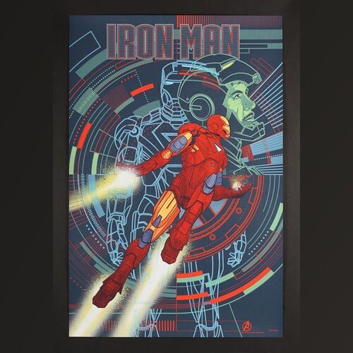 Lot #522 - IRON MAN (2008) - Hand-Numbered Limited First Edition Print by Kevin Tong, 2012
