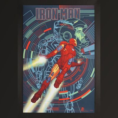 Lot #522 - IRON MAN (2008) - Hand-Numbered Limited First Edition Print by Kevin Tong, 2012