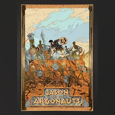 Lot #523 - JASON AND THE ARGONAUTS (1963) - Hand-Numbered Limited Edition Foil Variant Print by Kilian Eng, 2020