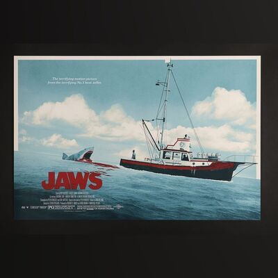 Lot #525 - JAWS (1975) - Hand-Signed Limited Edition Artist Proof Vice Press and Bottleneck Gallery Print by Matt Ferguson and Florey, 2019