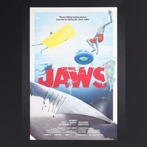 Lot #527 - JAWS (1975) - Hand-Numbered Limited Edition Vice Press Print by George Bletsis, 2019