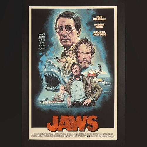 Lot #531 - JAWS (1975) - Hand-Numbered Limited Edition Variant Print by Paul Mann, 2021