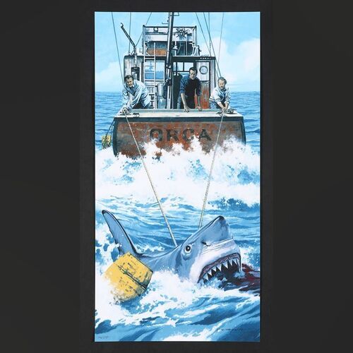 Lot #532 - JAWS (1975) - Hand-Numbered Limited Edition Private Commission Print by Paul Mann, 2021