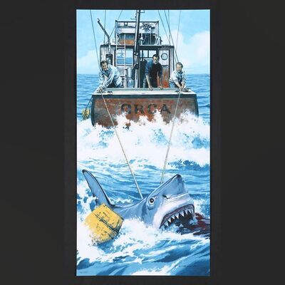 Lot #532 - JAWS (1975) - Hand-Numbered Limited Edition Private Commission Print by Paul Mann, 2021