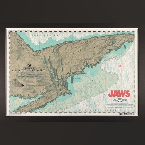 Lot #533 - JAWS (1975) - Hand-numbered Limited Edition Vice Press and Bottleneck Gallery Print by Anthony Petrie, 2019