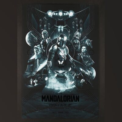 Lot #545 - MANDALORIAN - SEASON 2 (2021) - Hand-Numbered Limited Edition Print by Fraser Gillespie, 2021