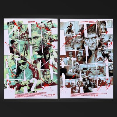 Lot #556 - THE RAID (2011) AND THE RAID 2 (2014) - Two Hand-Numbered Limited Edition Regular and Variant Prints by Neil Davies, 2022