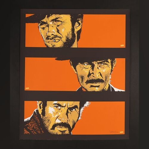 Lot #567 - THE GOOD, THE BAD & THE UGLY (1966) - Rolling Roadshow Limited Edition Signed Artist Proof Print by Billy Perkins, 2008