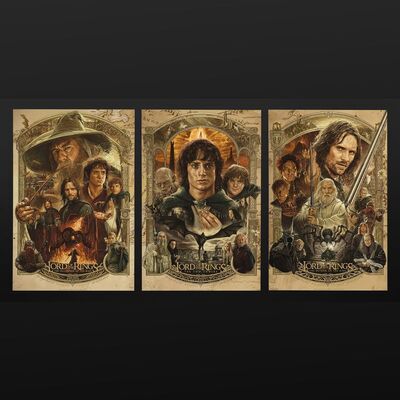 Lot #568 - THE LORD OF THE RINGS TRILOGY (2001 - 2003) - Set of Three Matching Hand-Numbered Limited Edition Prints by Ruiz Burgos, 2021-2022