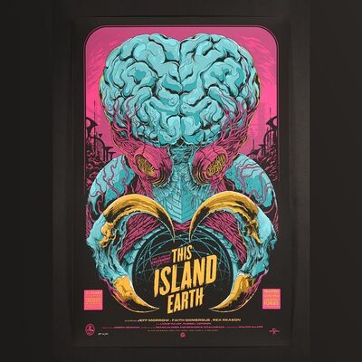 Lot #573 - THIS ISLAND EARTH (1955) - Hand-Numbered Limited Edition AP Mondo Print by Ken Taylor, 2014