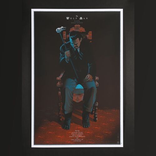 Lot #579 - THE WOLF MAN (1941) - Hand-Numbered Limited Edition Regular Mondo Print by Laurent Durieux, 2012