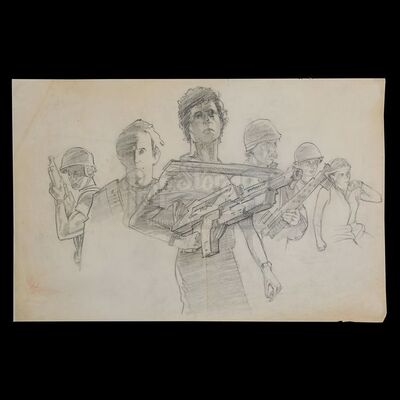 ALIENS (1986) - Terry Lamb Hand-Drawn Poster Concept Art