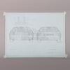 BACK TO THE FUTURE (1985) - Ron Cobb Hand-Drawn DeLorean Front and Rear View Artwork