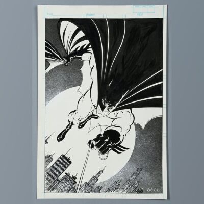BATMAN / DETECTIVE COMICS #600 (1989) - Mike Zeck Hand-Drawn Batman Pin-up