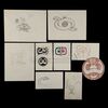 CONAN THE BARBARIAN (1982) - Ron Cobb Hand-Drawn Set Emblem, Amulet and Giant Snake Designs