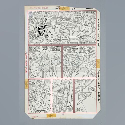 FANTASTIC FOUR #286 (1986) - John Byrne and Terry Austin Hand-Drawn Page 23 Artwork