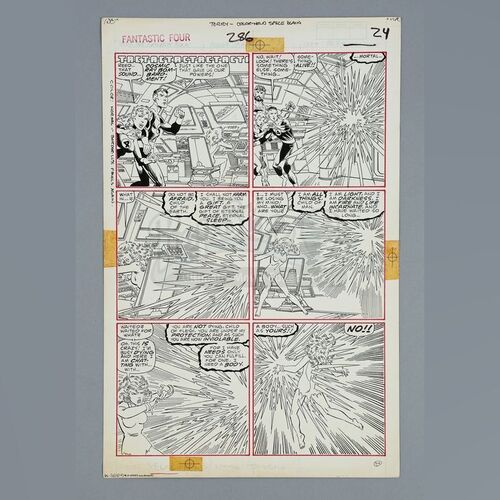 FANTASTIC FOUR #286 (1986) - John Byrne and Terry Austin Hand-Drawn Unpublished Page 24 Artwork