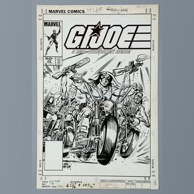G.I. JOE: A REAL AMERICAN HERO #32 (1985) - Frank Springer Hand-Drawn Cover Artwork