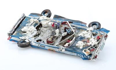GHOSTBUSTERS (1984) - Marshmellow-Covered Crushed Police Car Model Miniature