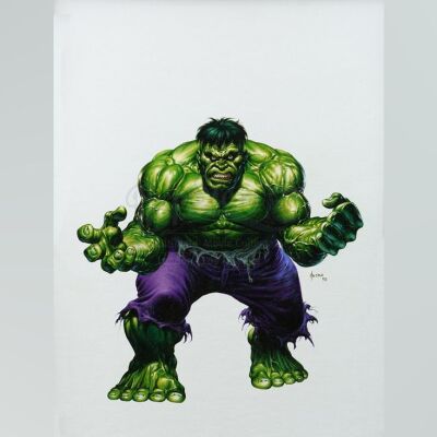 HULK - UNIVERSAL ORLANDO - INCREDIBLE HULK COASTER (1998) - Joe Jusko Hand-Painted Hulk Artwork