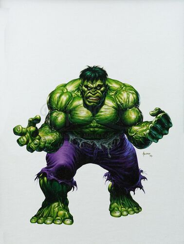 HULK - UNIVERSAL ORLANDO - INCREDIBLE HULK COASTER (1998) - Joe Jusko Hand-Painted Hulk Artwork