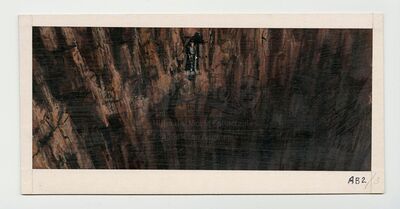 INDIANA JONES AND THE LAST CRUSADE (1989) - Mark Sullivan Hand-Painted "The Path of God" Matte Study